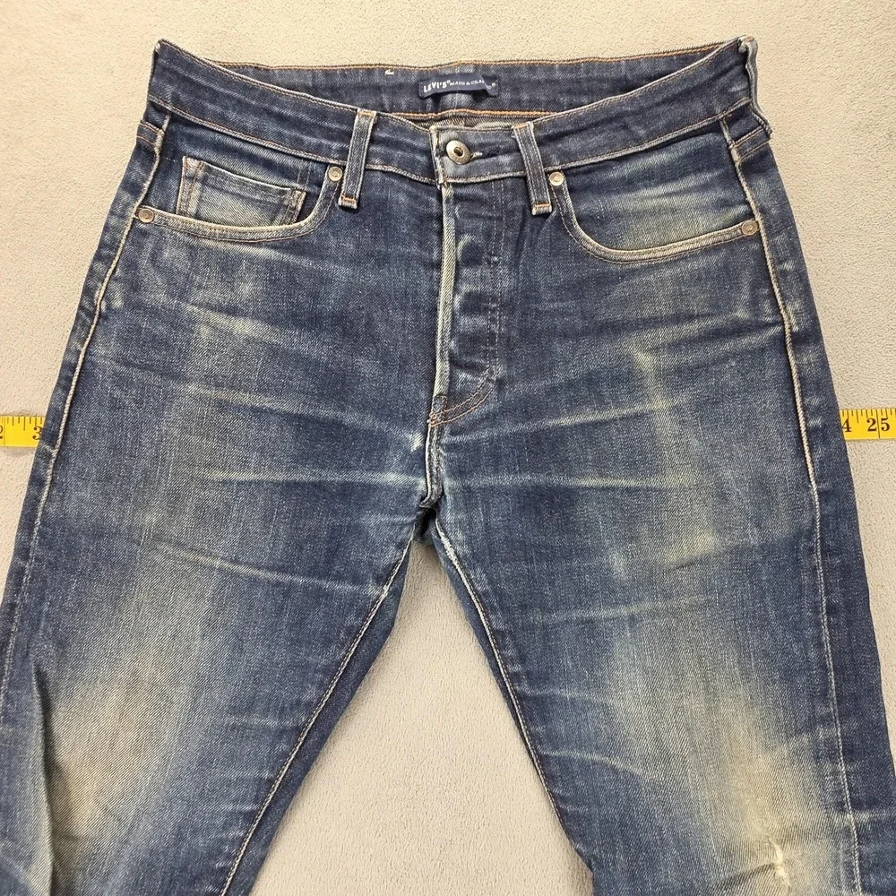 Levis Jeans Mens Blue Selvedge LVC Made & Crafted Studio‎ Taper Slim Fits 30x31